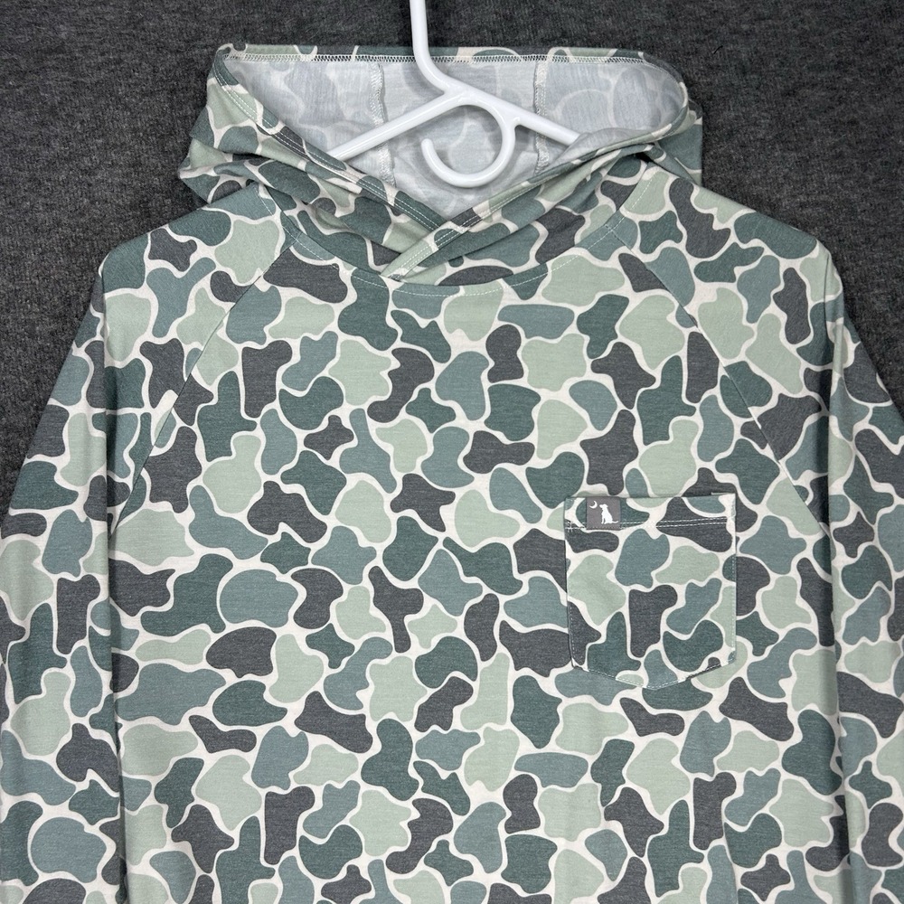 Local Boy Outfitters Hoodie Mens M Blue Camo Bamboo Performance Thumbholes